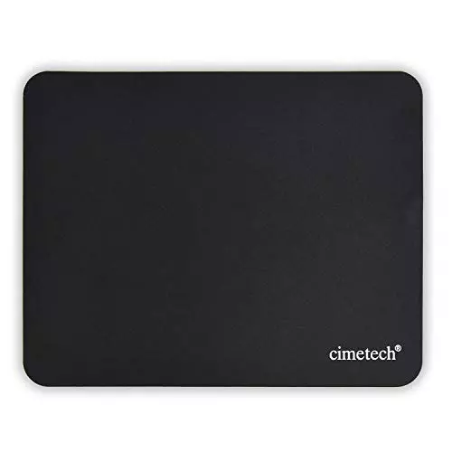 cimetech Alfombrilla Ratón,Mouse Pad,Fibra Extrafina Alfombrilla para Computadora con Base de Goma Antideslizante, para Ratón con Cable o Inalámbrico PC/Mac, 23x18x0.1cm, Ultradelgado Negro