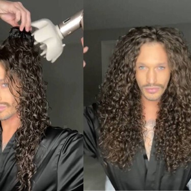 Cómo conseguir unos rizos con volumen desde la raíz: solo necesitamos una pinza y un difusor  