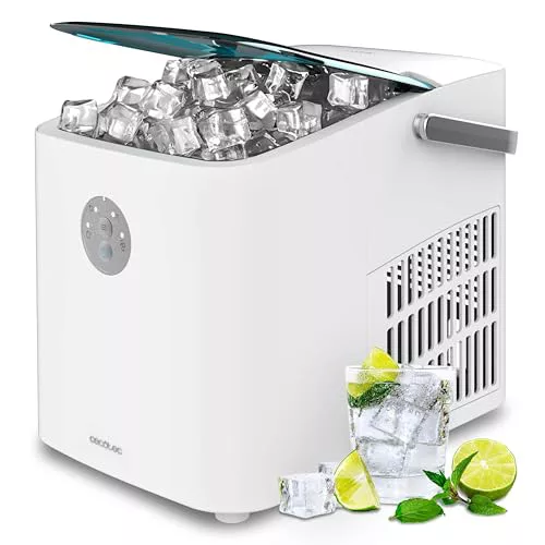 Cecotec Máquina de Hacer Hielo con Ventana, Ice Maker, Chillin' Ice 1200 Go