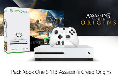 Pack Xbox One S 1TB + Assassin's Creed Origins con 55 euros de descuento y envío gratis