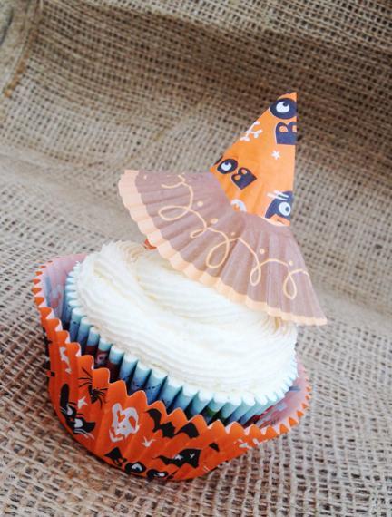 Manualidades de Halloween: gorritos de bruja para cupcakes