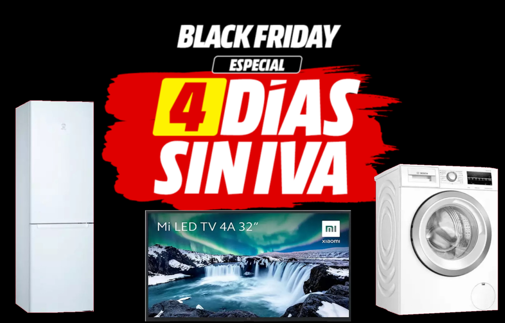 4 Días Sin IVA en MediaMarkt: mejores ofertas en imagen, sonido, hogar conectado y  electrodomésticos