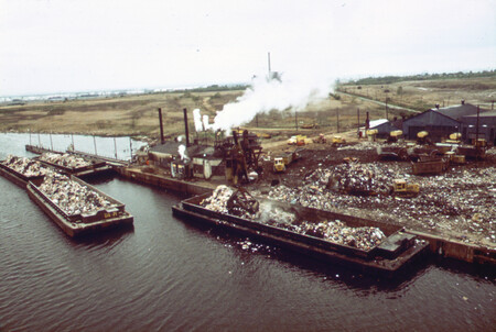 Garbage Scows Bring Solid Waste For Use As Landfill To Fresh Kills On Staten Island Just East Of Carteret Nj Nara 548315