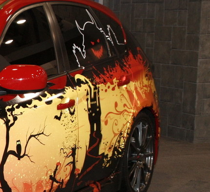 Subaru Impreza WRX disfrazado de Halloween