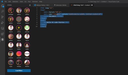 Las 'stories' ya han llegado incluso a Visual Studio Code: una extensión nos permite mostrar nuestro código al resto de usuarios