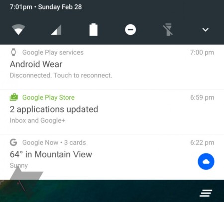 Así sería el rediseño de las notificaciones y ajustes rápidos de Android N