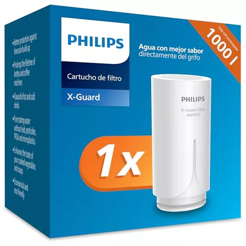 Philips Water Cartucho de filtro Ontap AWP305/10, MICROFILTRACIÓN, Paquete de 1, capacidad de filtración de 1000 L, filtra SEDIMENTOS, CLORO y otras sustancias que alteran el sabor