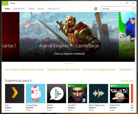 Windows 10 Tienda Apps