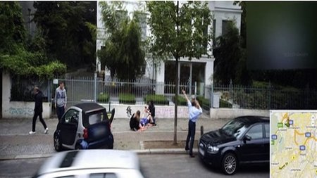 Un parto en la calle captado por Google Street View