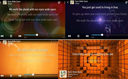 Función Karaoke y animaciones durante la reproducción de música