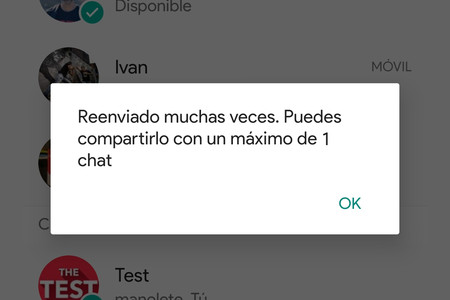 WhatsApp limitará el reenvio de los mensajes "virales" a un solo chat a la vez
