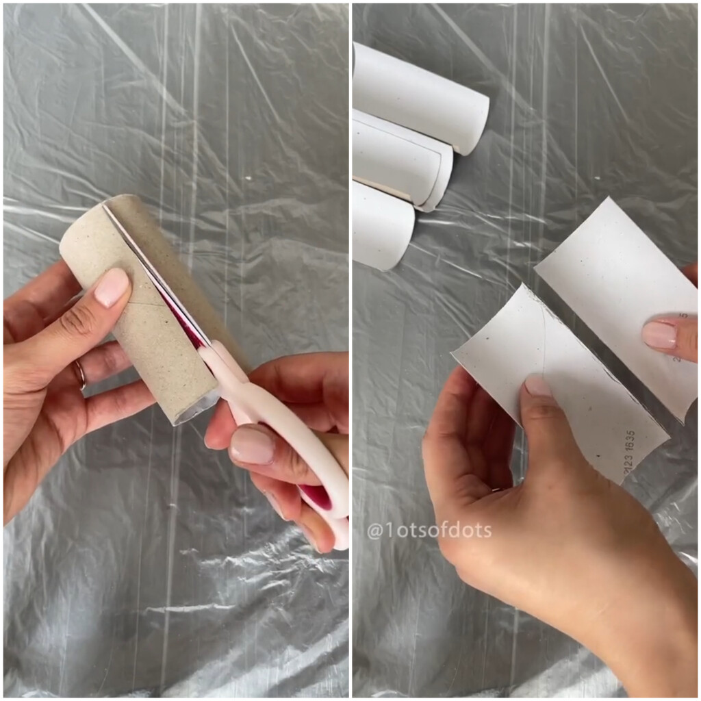 No los tires, recicla los tubos de papel higiénico y conviértelos en una pequeña maceta de flores 