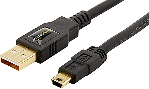 Amazon Basics USB-A a Mini USB Cable 2.0 de, 0.9 m, Negro