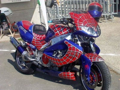 La moto de spiderman