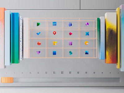 El equipo de diseño de Microsoft muestra su nuevo sistema de iconos junto a un menú inicio de Windows 10 que no existe