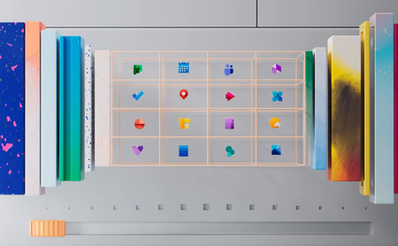 El equipo de diseño de Microsoft muestra su nuevo sistema de iconos junto a un menú inicio de Windows 10 que no existe