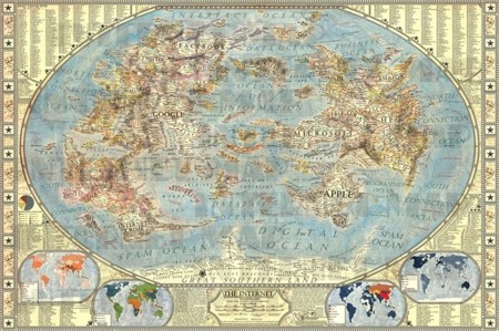 Así es el mapa mundial de Internet inspirado en National Geographic