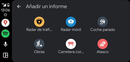 Aviso de incidencias en TomTom para Android Auto