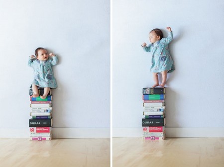Geniales fotografías de un padre con su bebé y sin photoshop
