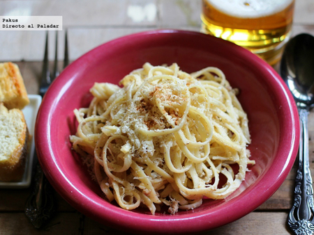 Tallarines con especias cajún. Recetas rápidas