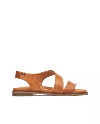 Pikolinos Navia Sandalias Planas Mujer | en Cuero | con Elástico | Talla EU 35-42 en color Marrón