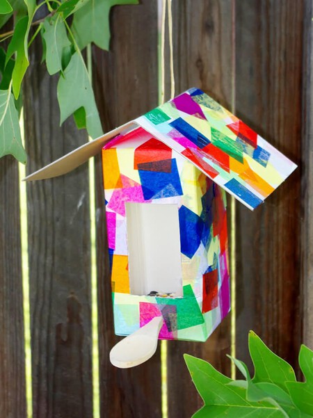 Milk Carton Birdhouse Kids Craft