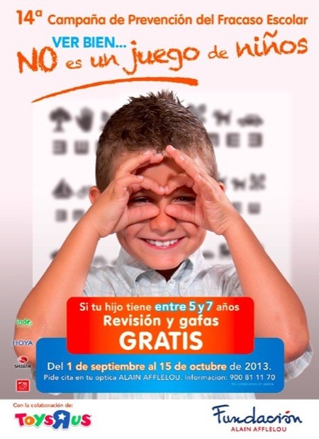 La Fundación Alain Afflelou y Toys'r'us se unen para prevenir los problemas de visión de los escolares