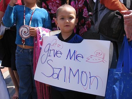Un salmón frente a la crisis