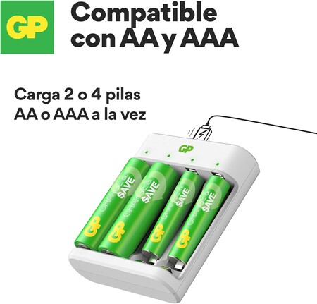 Cargador De Pulas Aa Y Aaa Gp