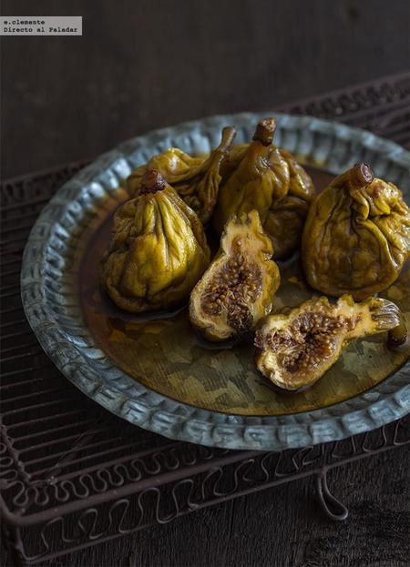 Higos confitados al Oporto. Receta