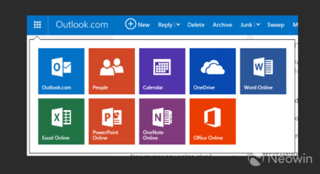 Microsoft prueba un nuevo lanzador de aplicaciones web para Outlook.com