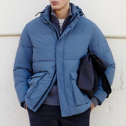 Dustin Plumífero deportivo de hombre largo con capucha