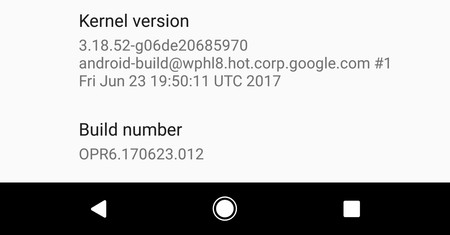 Desde Oreo la versión de compilación de Android se forma de distinta manera