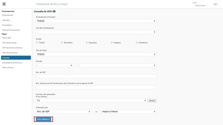 Consultar Vep Pagado