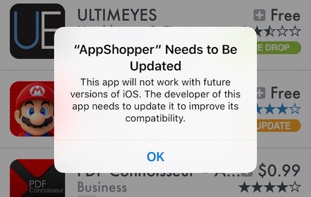 La beta de iOS 10.3 avisa a los desarrolladores: las aplicaciones de 32 bits dejarán de ser compatibles