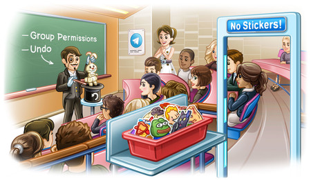 Telegram se actualiza y añade grupos de hasta 200.000 personas, permisos grupales y más