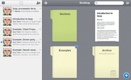 Quip, procesador de textos optimizado para dispositivos móviles