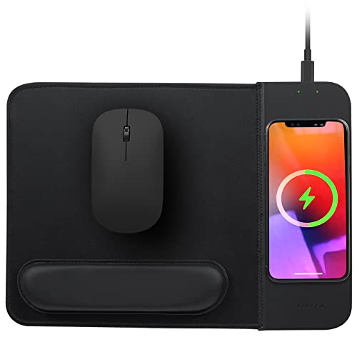 Mousepad de carga inalámbrica de 15 W con soporte de muñeca