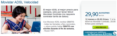 Movistar rebaja el precio de sus 20 Megas: 29,90 euros al mes para siempre si eres cliente de contrato móvil