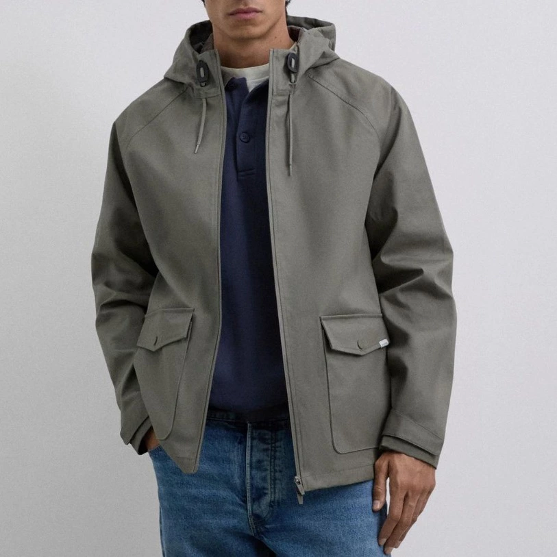 Scalpers Chaqueta de hombre técnica impermeable de algodón