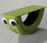 Una buena idea: fabrica un balancín a partir de un neumático viejo 