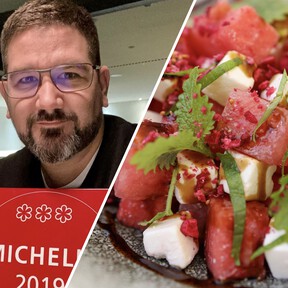 Dani García, cocinero, tiene el plato con sandía más fácil y delicioso del verano: láminas de sandía, queso feta y el aliño perfecto 