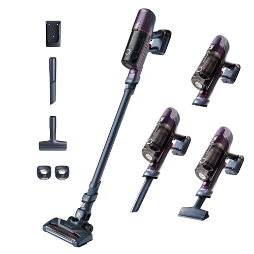 Rowenta XPert 6.60 - Aspiradora escoba versátil sin cable, con 3 funciones en 1 multiespacios, batería de litio, 2 velocidades, gatillo Boost, ligero y portatil, Lila RH6838
