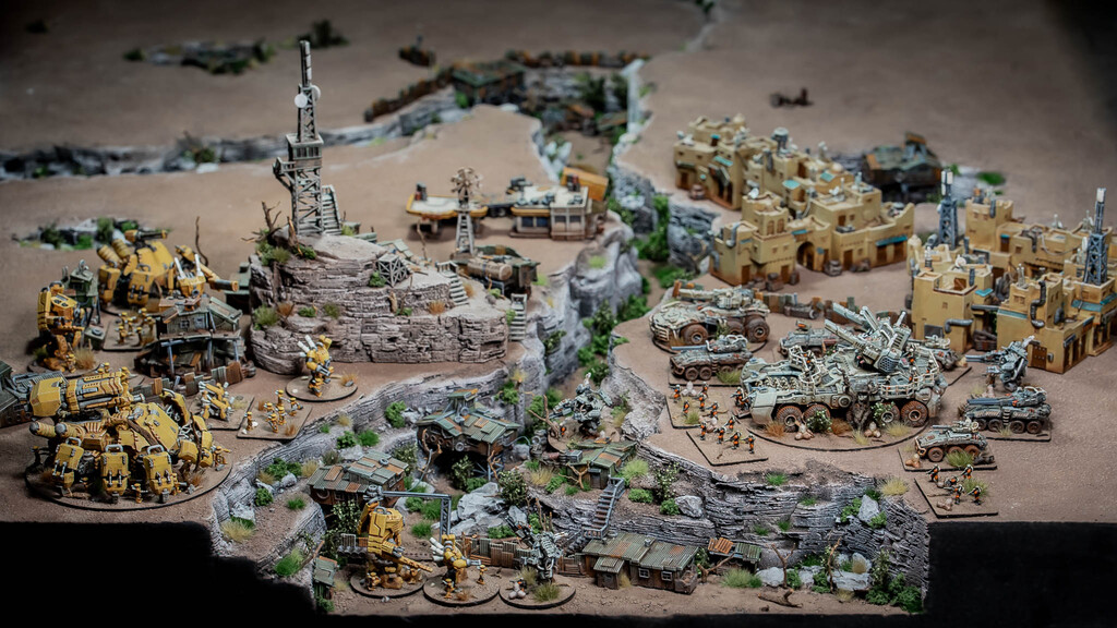 No es Warhammer, pero este RTS de mesa te permite librar batallas futuristas con figuras en miniatura No es Warhammer, pero este RTS de mesa te permite librar batallas futuristas con figuras en miniatura
