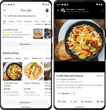 Google フード検索