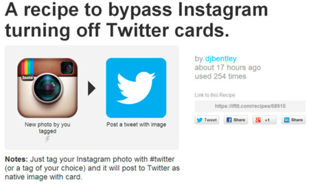 Salta la nueva restricción que Instagram ha impuesto a sus imágenes en Twitter con esta receta de IFTTT
