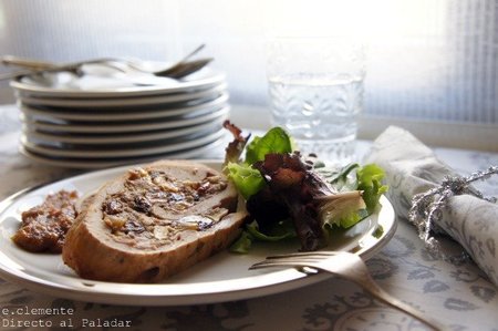 Rollo de pavo relleno. Receta