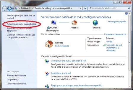 Centro de redes y recursos compartidos