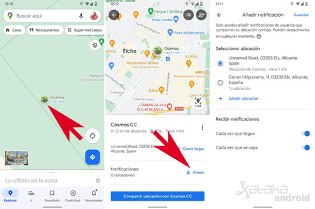 Google Maps Compartir Ubicación Notificación
