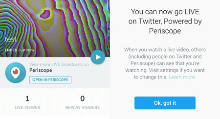 Ya puedes retransmitir en directo en Twitter directamente, sin Periscope